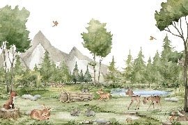 Papier peint animaux en forêt, XXL, tendance