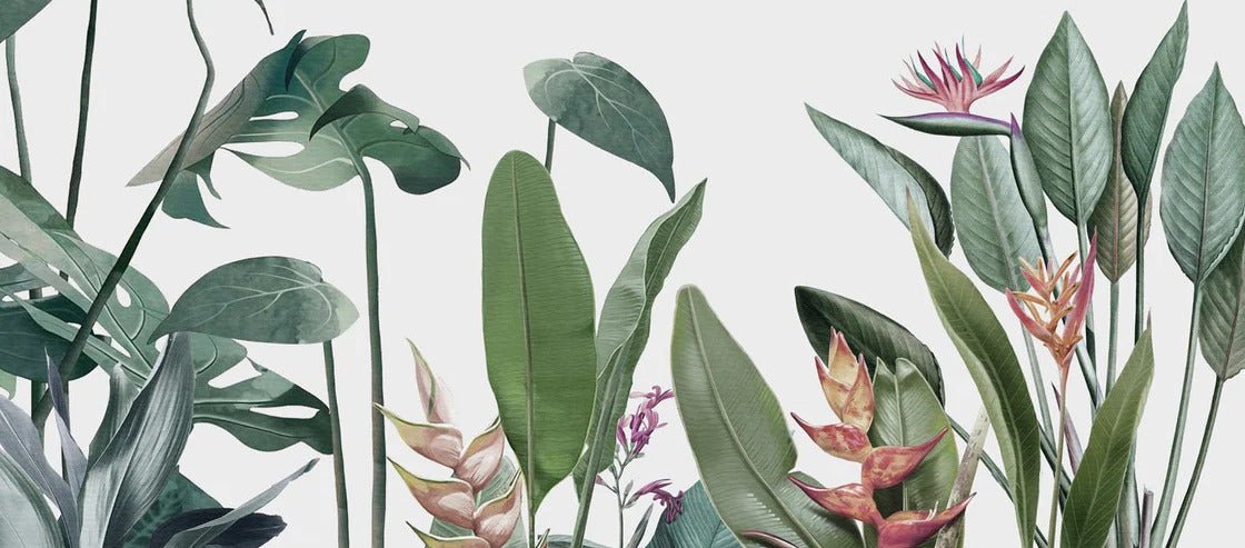 Papier peint panoramique Végétal tropical, XXL, tendance