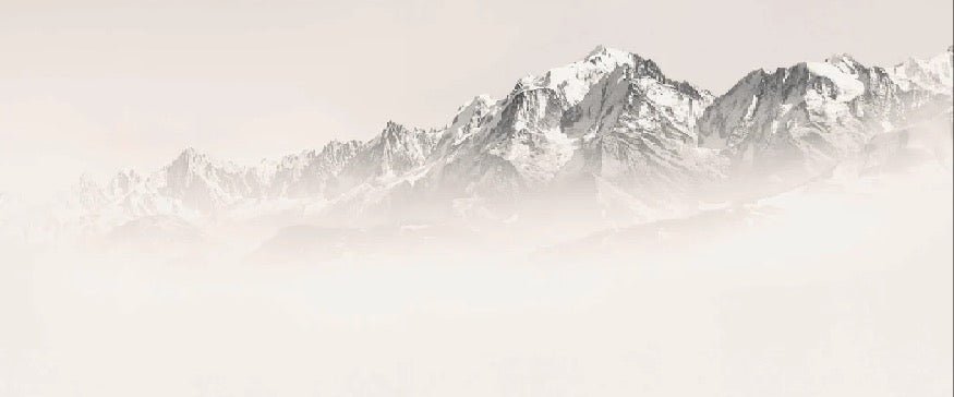 Tapete Mont Blanc im Sepia-Nebel