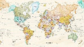 Papier peint original carte du monde, XXL, tendance