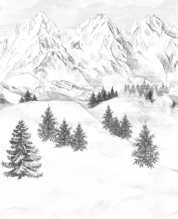 Tapete Berggipfel von Chamonix