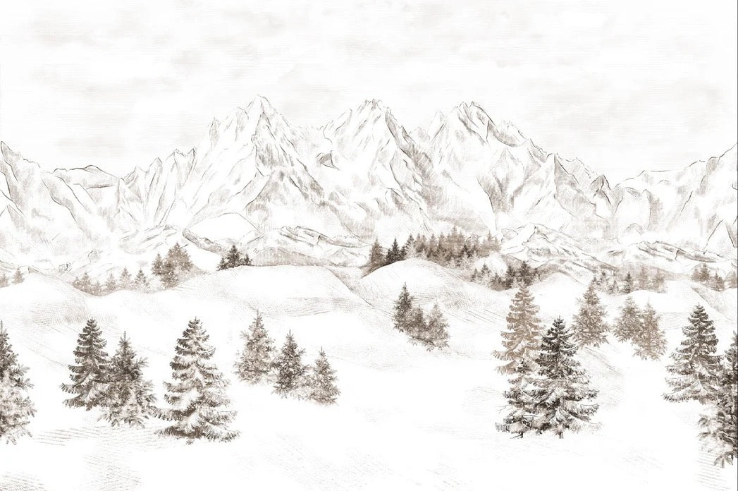 Tapete Bergmassiv der Alpen