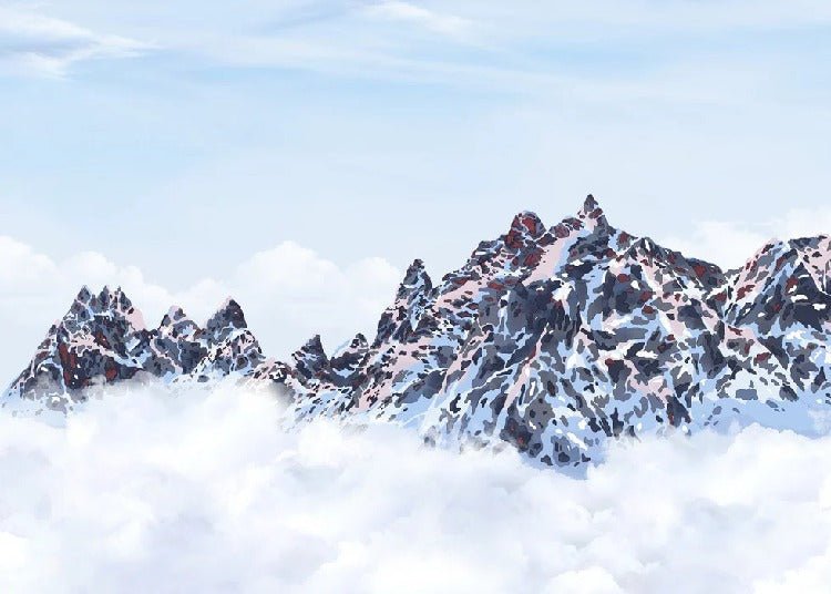Tapete Mont Blanc Leinwand der Gipfel