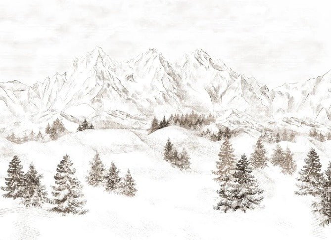 Tapete Bergmassiv der Alpen