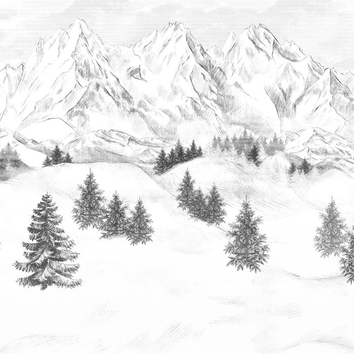 Tapete Berggipfel von Chamonix
