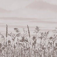 Papier peint panoramique brindille monochrome, mural concept, tendance