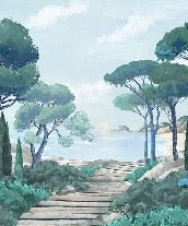 Papier peint balade dans les calanques, XXL, tendance