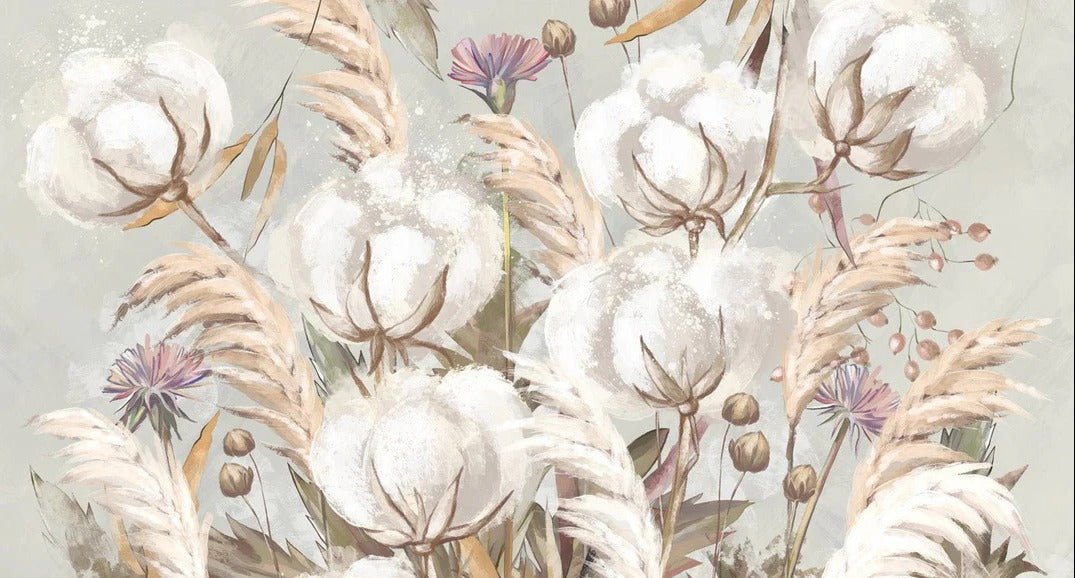 Panorama-Tapete Blume Baumwolle