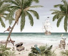 Papier peint la baie aux pirates, mural concept, tendance