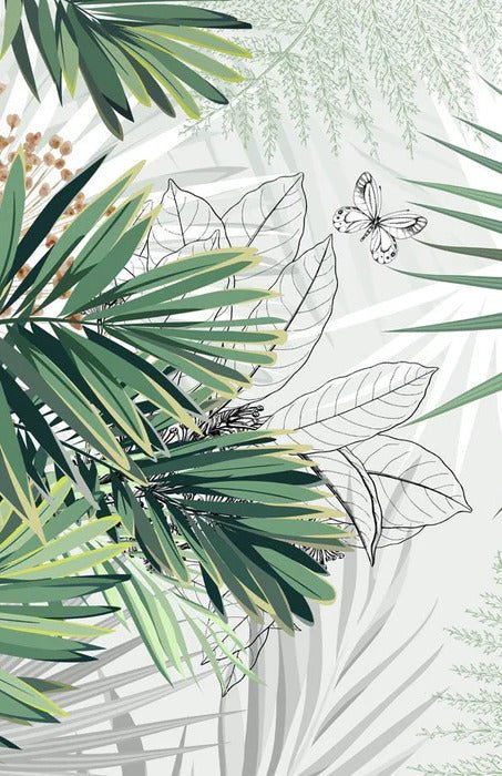 Natur-Panorama-Tapete green palm