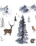 Kindertapete Tiere im Schnee
