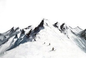 Tapete Skibergsteigen in den Bergen