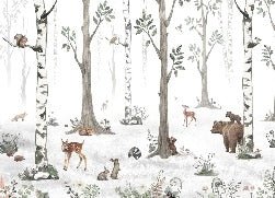 Tapete Tiere Frühling Wald