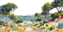 Panorama-Tapete Sommerluft