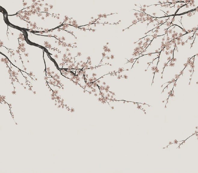Papier peint panoramique Sakura beige