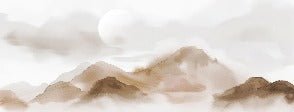 Papier peint montagnes voilées – Lueur sépia, XXL, tendance