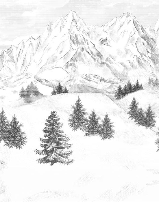 Tapete Berggipfel von Chamonix