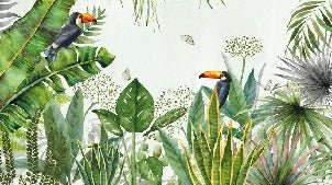 Tapete Dschungel exotischer Vogel