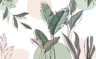 Panorama-Tapete Vegetal Graphic Green