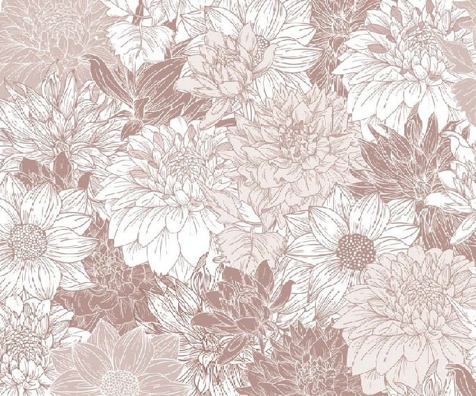 Papier peint fleur Dahlia, XXL, tendance
