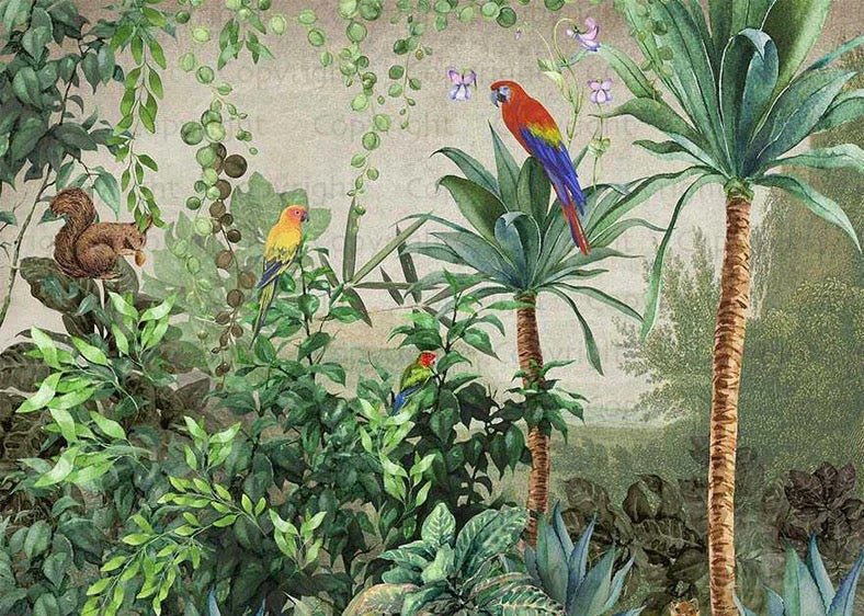 Tapete Jungle Parrot