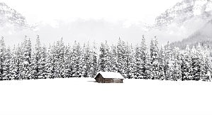 Panorama-Tapete Chalet in den Bergen