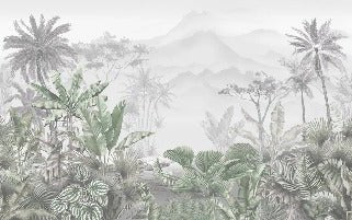 Papier peint tendance tropical vert, XXL, tendance