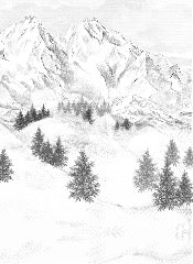 Papier peint montagne sommets de Chamonix, XXL, tendance