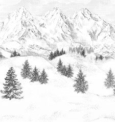 Tapete Berggipfel von Chamonix