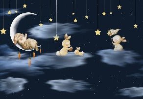 Tapete Nacht Sternenmond