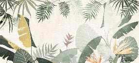 Papier peint sur mesure végétal vert jaune, XXL, tendance