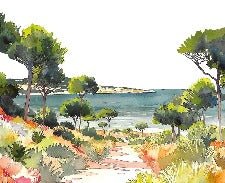 Panorama-Tapete Sommerluft