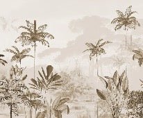 Panorama-Tapete Dschungel Eden Sepia