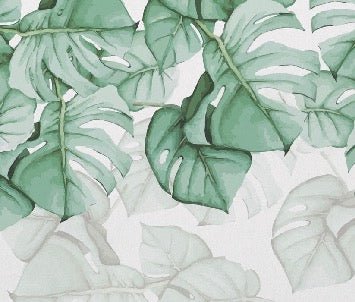 Badezimmertapete Large Leaf & Scandinavian