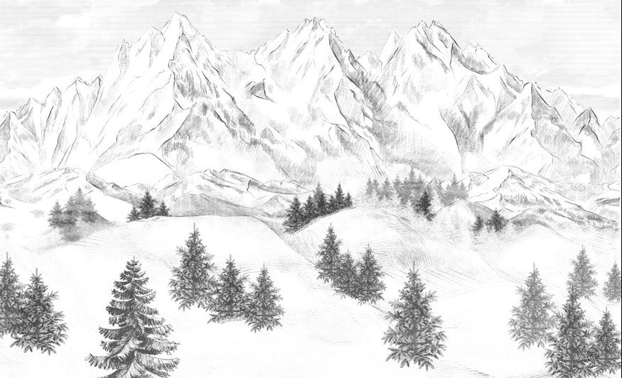 Tapete Berggipfel von Chamonix