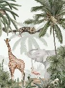Kindertapete Dschungel friedlich