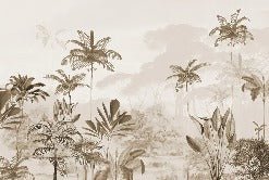 Panorama-Tapete Dschungel Eden Sepia