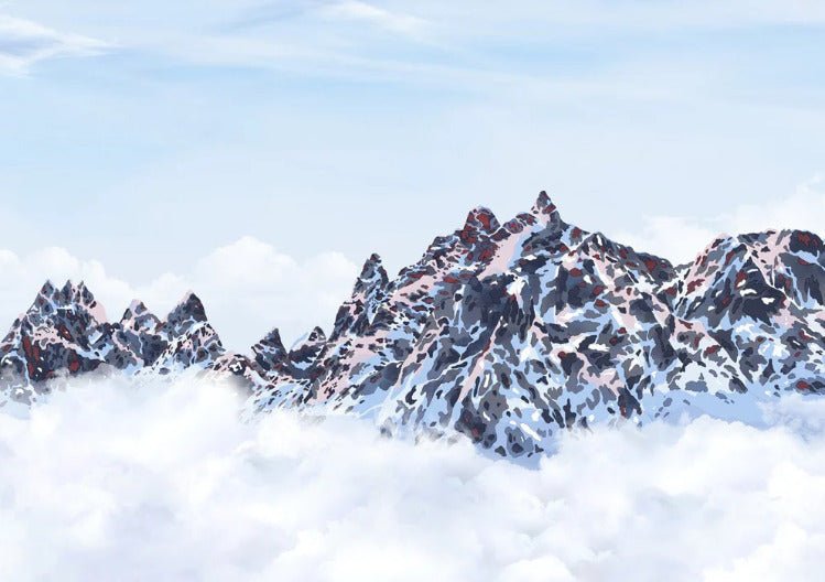 Tapete Mont Blanc Leinwand der Gipfel