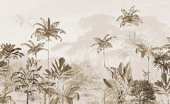 Panorama-Tapete Dschungel Eden Sepia