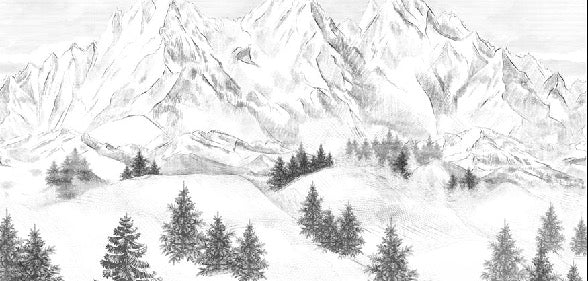 Tapete Berggipfel von Chamonix
