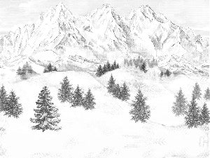 Tapete Berggipfel von Chamonix