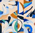 Papier peint abstrait vibrant, XXL, tendance