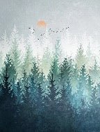 Tapete Kanadischer Wald abstrakt
