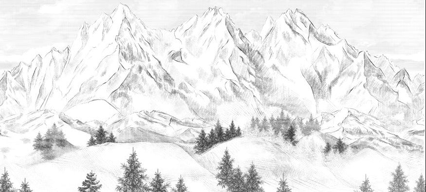 Tapete Berggipfel von Chamonix