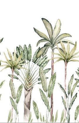 Papier peint tropical aquarelle, XXL, tendance