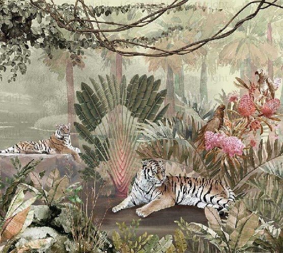 Papier peint Jungle & Tiger, XXL, tendance