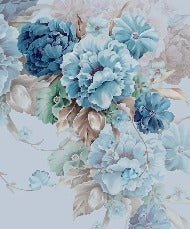 Tapete Blaue Blumen