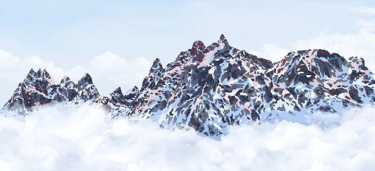Tapete Mont Blanc Leinwand der Gipfel