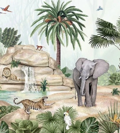 Kindertapete Tierische Oase