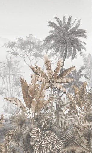 Papier peint tendance tropical sepia, XXL, tendance